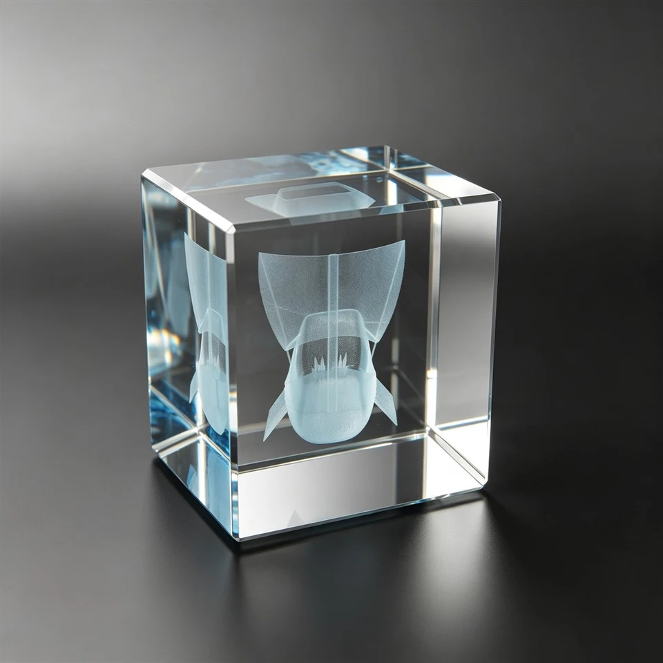 Personalized Sailing Crystal Glass Desk Award high quality